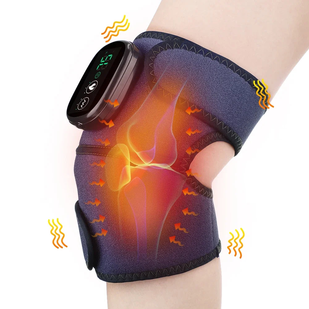 Electric Heated Vibration Knee Massage 3 in 1 Massager for Shoulder Elbow Hot Compress Relieve Muscle Fatigue Blood Circulation